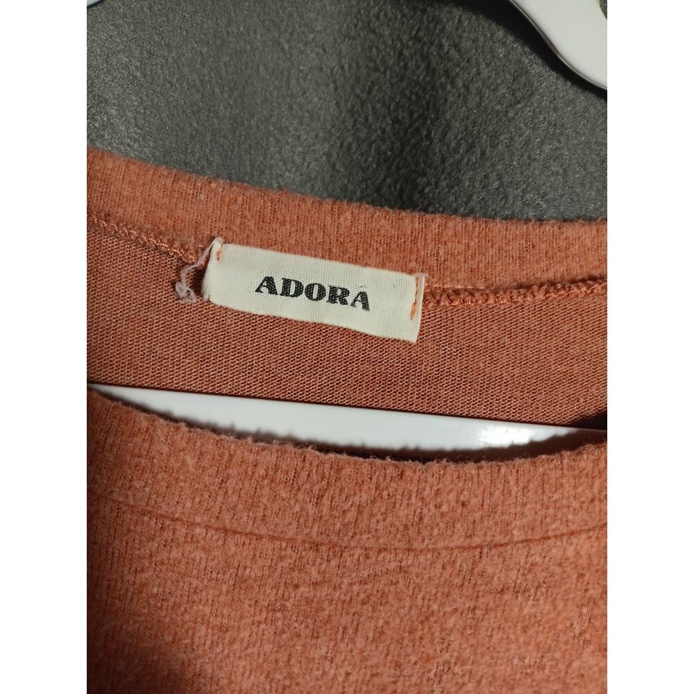 Adora Women’s Small Rust Orange Stripe Star Print Lightweight Soft Long Sleeve - Picture 3 of 7